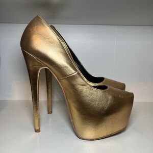 Gold Platform Heels